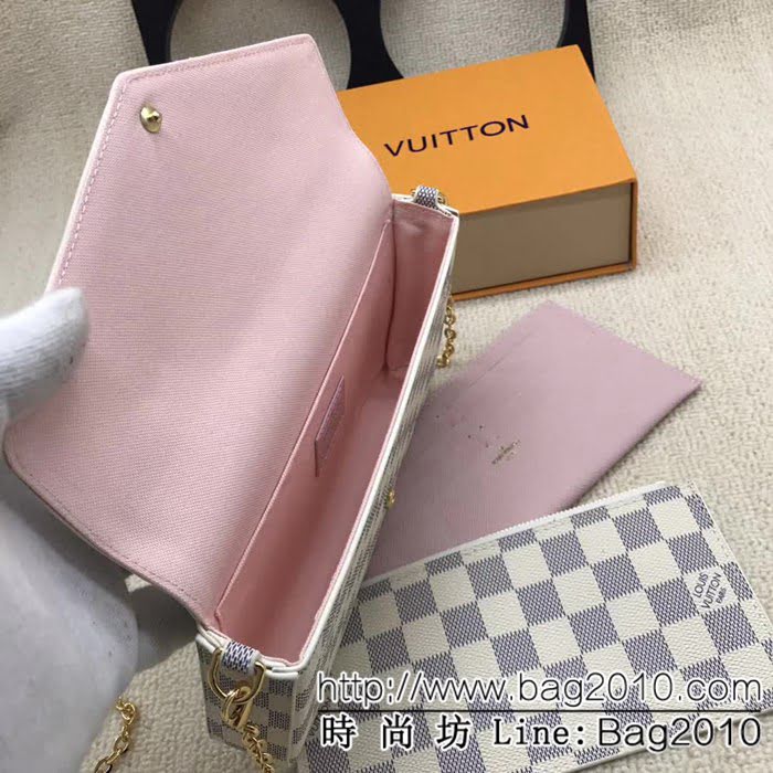 路易威登LV頂級原單M63106白格三合一獨家實拍！PochetteFelicie手袋 手拿包 女士錢包 ZY1068